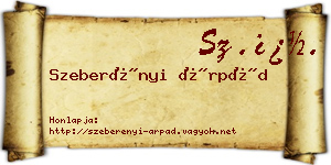 Szeberényi Árpád névjegykártya
