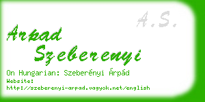 arpad szeberenyi business card