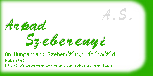 arpad szeberenyi business card